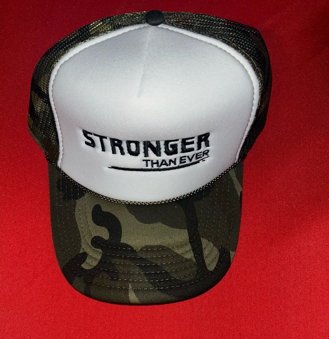 STE Trucker Hat- Camo and White